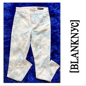 New! BLANK NYC The Bond Skinny High Rise Jeans in Indigo Tie-Dye